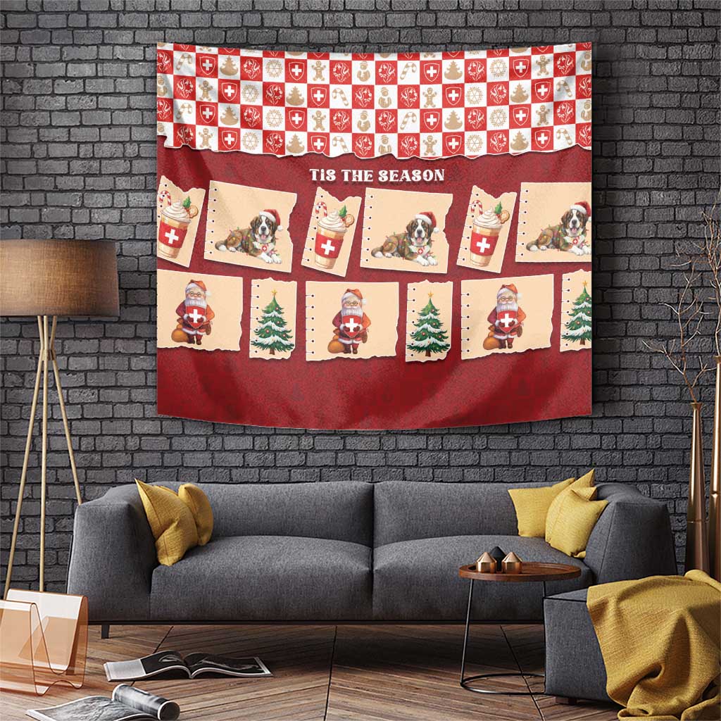 Switzerland Christmas Tapestry Tis The Season - Wonder Print Shop