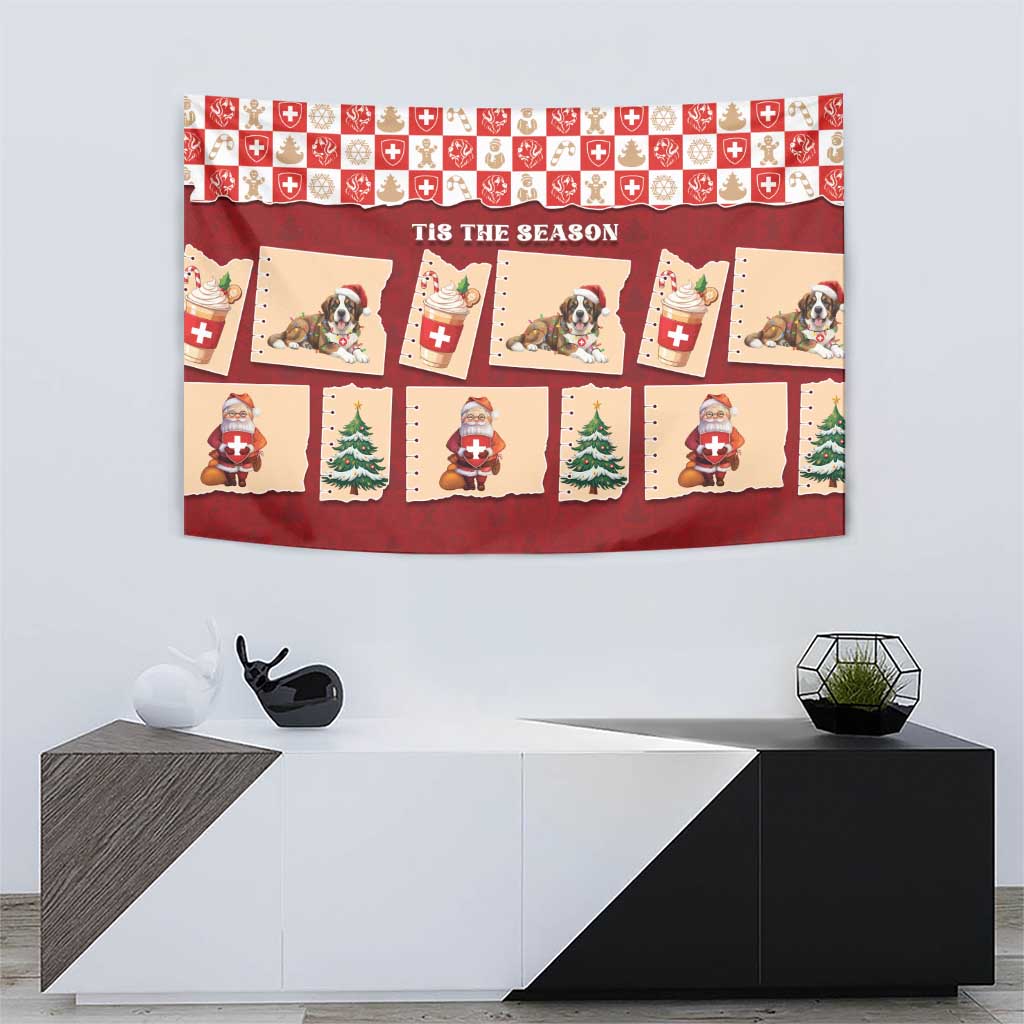 Switzerland Christmas Tapestry Tis The Season - Wonder Print Shop