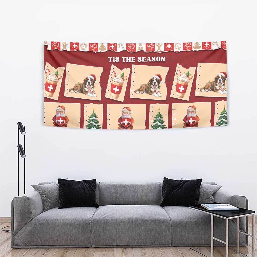 Switzerland Christmas Tapestry Tis The Season - Wonder Print Shop
