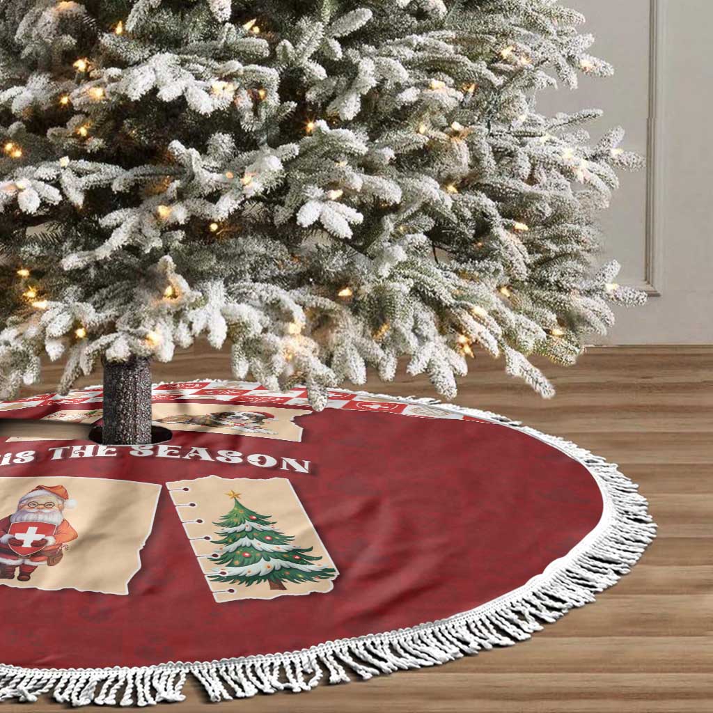 Switzerland Christmas Tree Skirt Tis The Season - Wonder Print Shop
