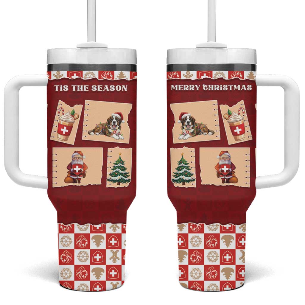 Switzerland Christmas Tumbler With Handle Tis The Season - Wonder Print Shop