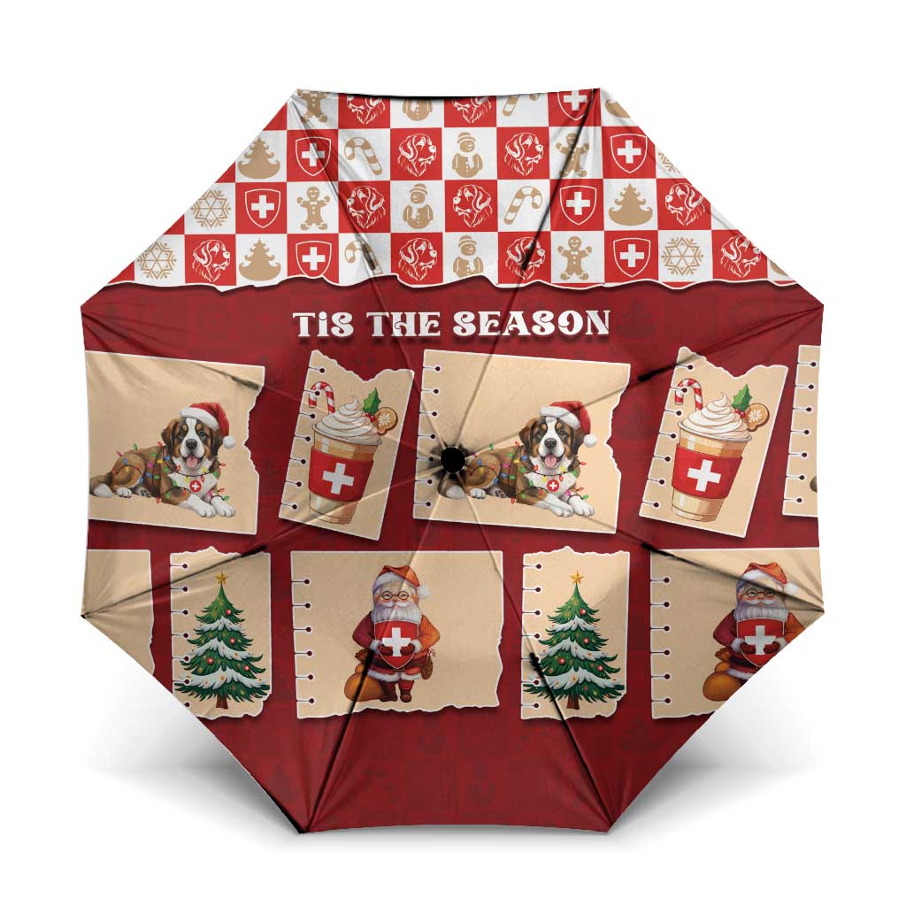 Switzerland Christmas Umbrella Tis The Season - Wonder Print Shop