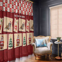 Switzerland Christmas Window Curtain Tis The Season - Wonder Print Shop