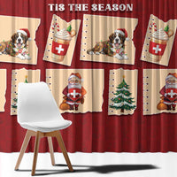 Switzerland Christmas Window Curtain Tis The Season - Wonder Print Shop