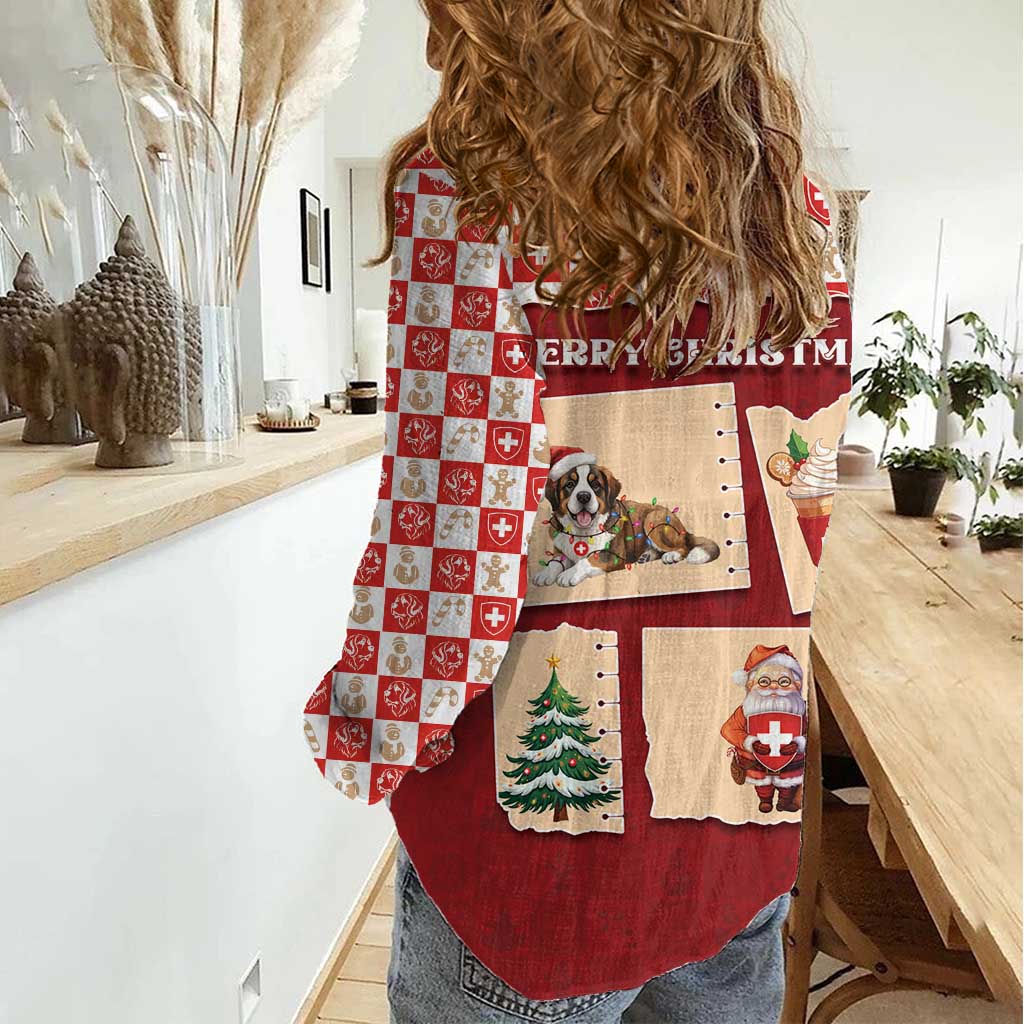 Switzerland Christmas Women Casual Shirt Tis The Season - Wonder Print Shop