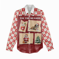 Switzerland Christmas Women Casual Shirt Tis The Season - Wonder Print Shop