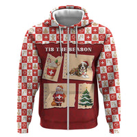 Switzerland Christmas Zip Hoodie Tis The Season - Wonder Print Shop