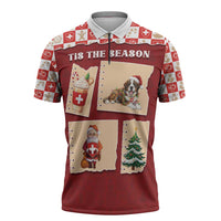 Switzerland Christmas Zipper Polo Shirt Tis The Season - Wonder Print Shop