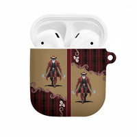 Western Yoke AirPods Case Black Santa Cowboy Retro Style - Wonder Print Shop