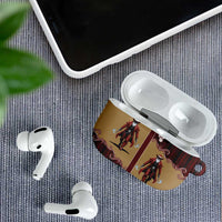 Western Yoke AirPods Case Black Santa Cowboy Retro Style - Wonder Print Shop