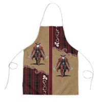 Western Yoke Apron Black Santa Cowboy Retro Style - Wonder Print Shop