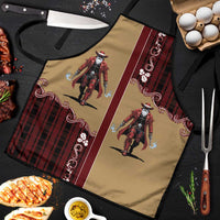 Western Yoke Apron Black Santa Cowboy Retro Style - Wonder Print Shop