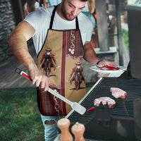 Western Yoke Apron Black Santa Cowboy Retro Style - Wonder Print Shop