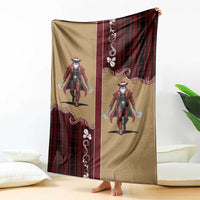 Western Yoke Blanket Black Santa Cowboy Retro Style - Wonder Print Shop