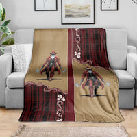 Western Yoke Blanket Black Santa Cowboy Retro Style - Wonder Print Shop