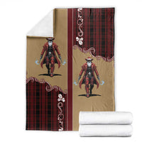 Western Yoke Blanket Black Santa Cowboy Retro Style - Wonder Print Shop