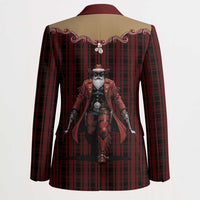 Western Yoke Blazer Black Santa Cowboy Retro Style - Wonder Print Shop