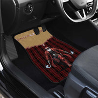 Western Yoke Car Mats Black Santa Cowboy Retro Style - Wonder Print Shop