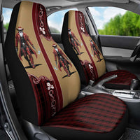Western Yoke Car Seat Cover Black Santa Cowboy Retro Style - Wonder Print Shop