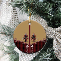 Western Yoke Ceramic Ornament Black Santa Cowboy Retro Style - Wonder Print Shop