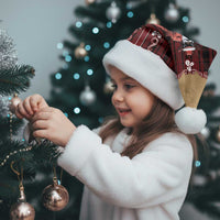 Western Yoke Christmas Santa Hat Black Santa Cowboy Retro Style - Wonder Print Shop