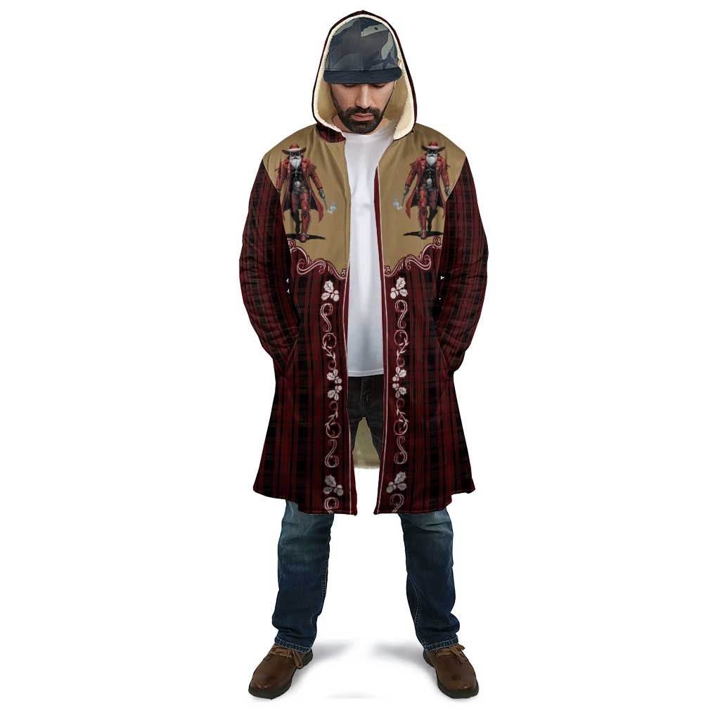 Western Yoke Cloak Black Santa Cowboy Retro Style - Wonder Print Shop