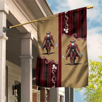 Western Yoke Garden Flag Black Santa Cowboy Retro Style - Wonder Print Shop