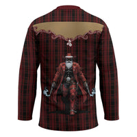 Western Yoke Hockey Jersey Black Santa Cowboy Retro Style - Wonder Print Shop