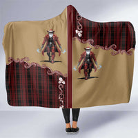 Western Yoke Hooded Blanket Black Santa Cowboy Retro Style - Wonder Print Shop