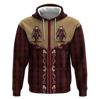 Western Yoke Hoodie Black Santa Cowboy Retro Style - Wonder Print Shop