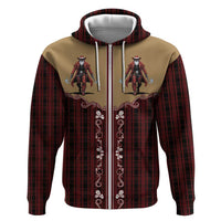 Western Yoke Hoodie Black Santa Cowboy Retro Style - Wonder Print Shop