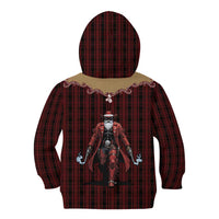 Western Yoke Kid Hoodie Black Santa Cowboy Retro Style - Wonder Print Shop