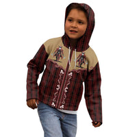 Western Yoke Kid Hoodie Black Santa Cowboy Retro Style - Wonder Print Shop