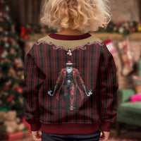 Western Yoke Kid Ugly Christmas Sweater Black Santa Cowboy Retro Style - Wonder Print Shop