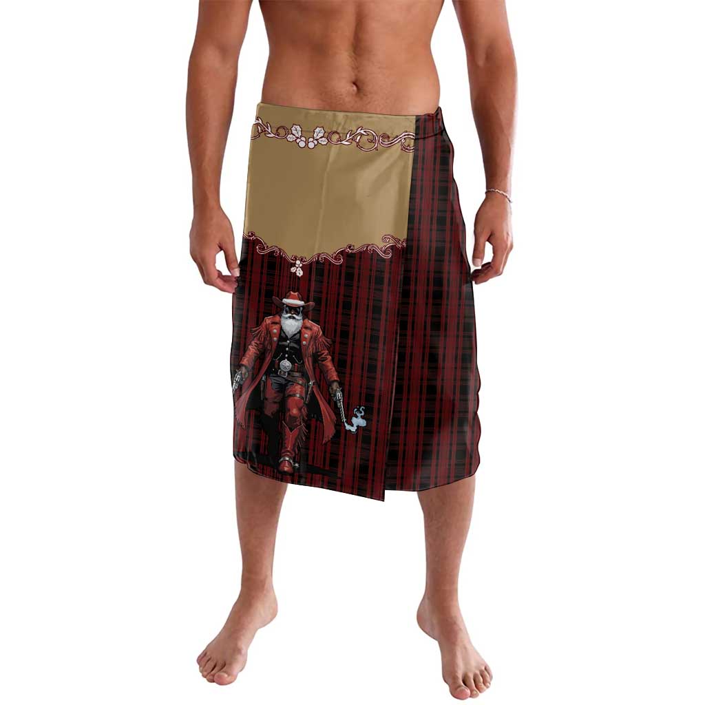 Western Yoke Lavalava Black Santa Cowboy Retro Style - Wonder Print Shop