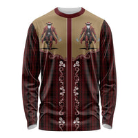 Western Yoke Long Sleeve Shirt Black Santa Cowboy Retro Style - Wonder Print Shop