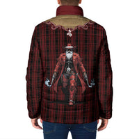 Western Yoke Padded Jacket Black Santa Cowboy Retro Style - Wonder Print Shop