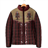 Western Yoke Padded Jacket Black Santa Cowboy Retro Style - Wonder Print Shop