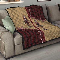 Western Yoke Quilt Black Santa Cowboy Retro Style - Wonder Print Shop