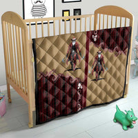 Western Yoke Quilt Black Santa Cowboy Retro Style - Wonder Print Shop