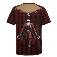 Western Yoke Rugby Jersey Black Santa Cowboy Retro Style - Wonder Print Shop