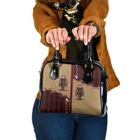 Western Yoke Shoulder Handbag Black Santa Cowboy Retro Style - Wonder Print Shop