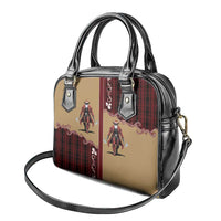 Western Yoke Shoulder Handbag Black Santa Cowboy Retro Style - Wonder Print Shop