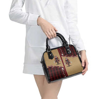 Western Yoke Shoulder Handbag Black Santa Cowboy Retro Style - Wonder Print Shop