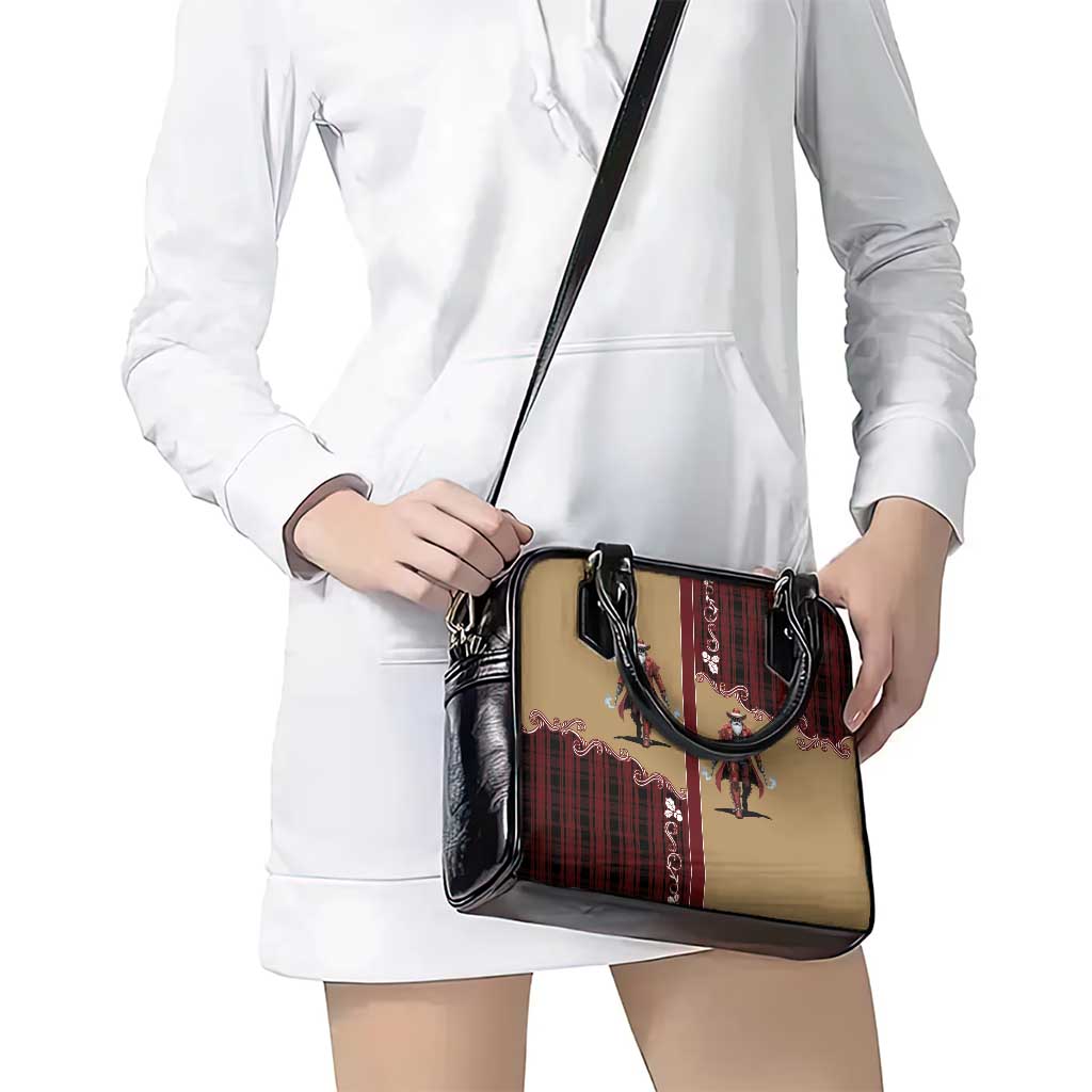 Western Yoke Shoulder Handbag Black Santa Cowboy Retro Style - Wonder Print Shop