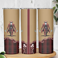 Western Yoke Skinny Tumbler Black Santa Cowboy Retro Style - Wonder Print Shop