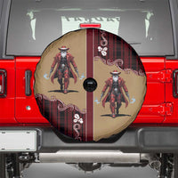 Western Yoke Spare Tire Cover Black Santa Cowboy Retro Style - Wonder Print Shop