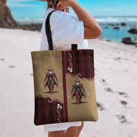 Western Yoke Tote Bag Black Santa Cowboy Retro Style - Wonder Print Shop