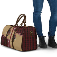 Western Yoke Travel Bag Black Santa Cowboy Retro Style - Wonder Print Shop