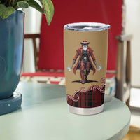 Western Yoke Tumbler Cup Black Santa Cowboy Retro Style - Wonder Print Shop